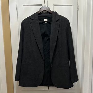 A new day target blazer super soft grey plaid women’s blazer size M  never worn